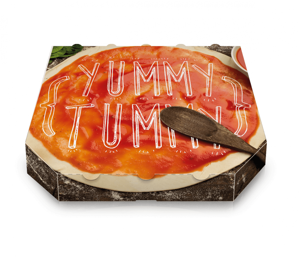 mypizzabox.de YUMMY TUMMY Individuell bedruckte Pizzakartons von